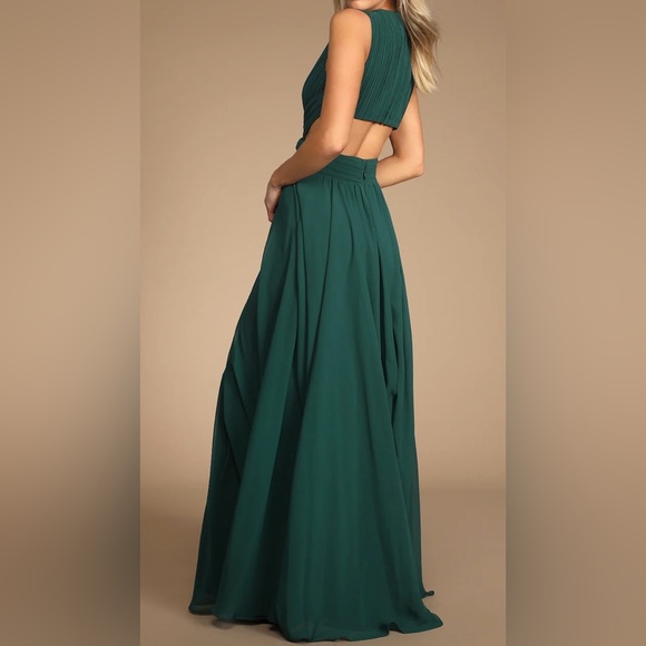 Lulus Maxi Vivid Imagination Green Dress NWOT Medium 💕 - Picture 5 of 10